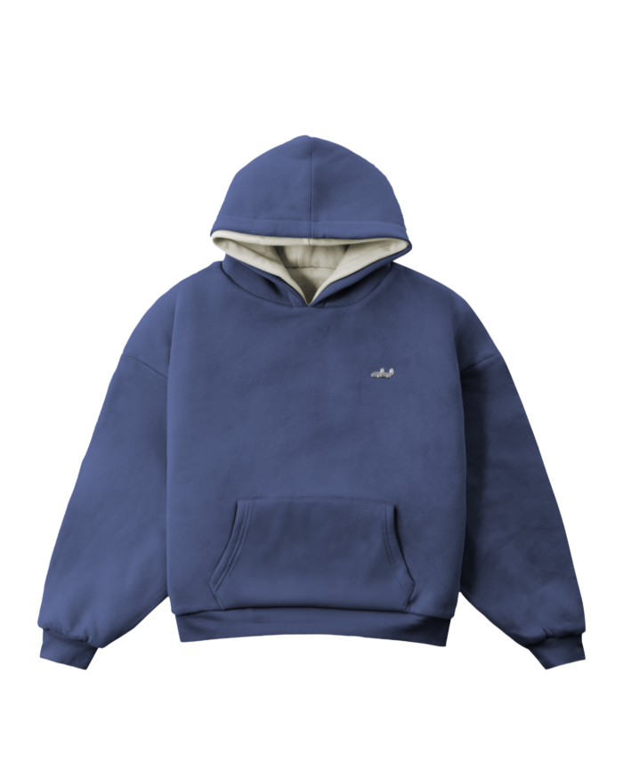 Deputy Department 1000 Fuckin Gsm Hoodie (Cream/Marine)